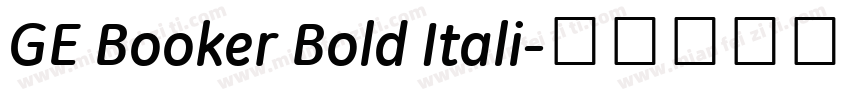 GE Booker Bold Itali字体转换